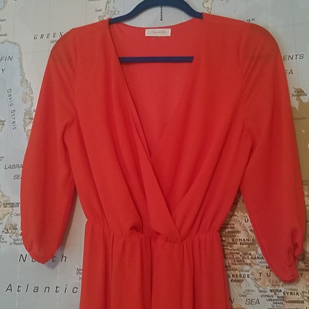 Sugarlips Red Orange Maxi Dress
